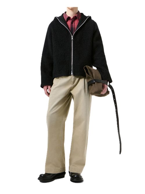 full zip hood hairy wool Our Legacy | M4243FBHBLACK HAIRY WOOL